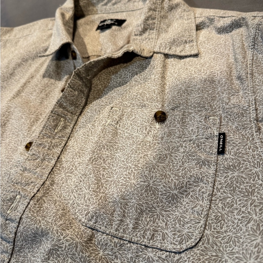 Men's Beige Patterned Shirt - Picture 3 of 7